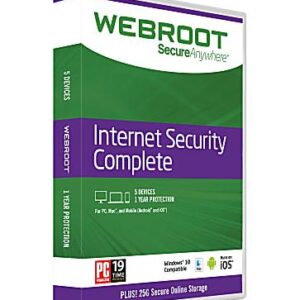 Webroot SecureAnywhere AntiVirus – 3 Devices | 1 Year Protection